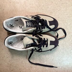 Adidas Dark Brown and Cream Sneakers Retro Style Samba